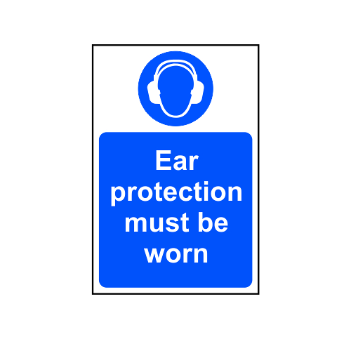 Ear Protection Must Be Worn Sign - RPVC, 200 X 300mm